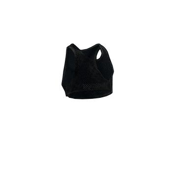 Black Mesh Crop Top