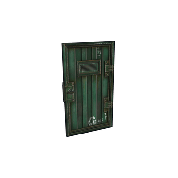 Green Armored Container Door