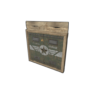 Military Storage Wooden Double Door
