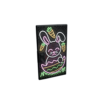 Neon Easter Bunny Door