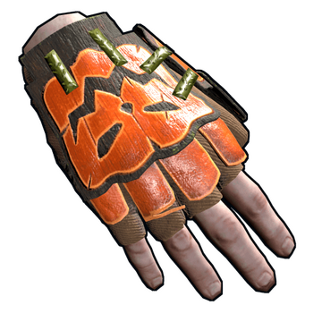 Pumpkin Roadsign Gloves