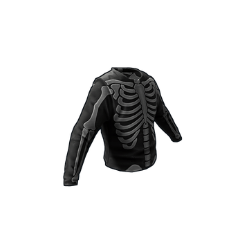 Skeleton Costume Burlap Shirt